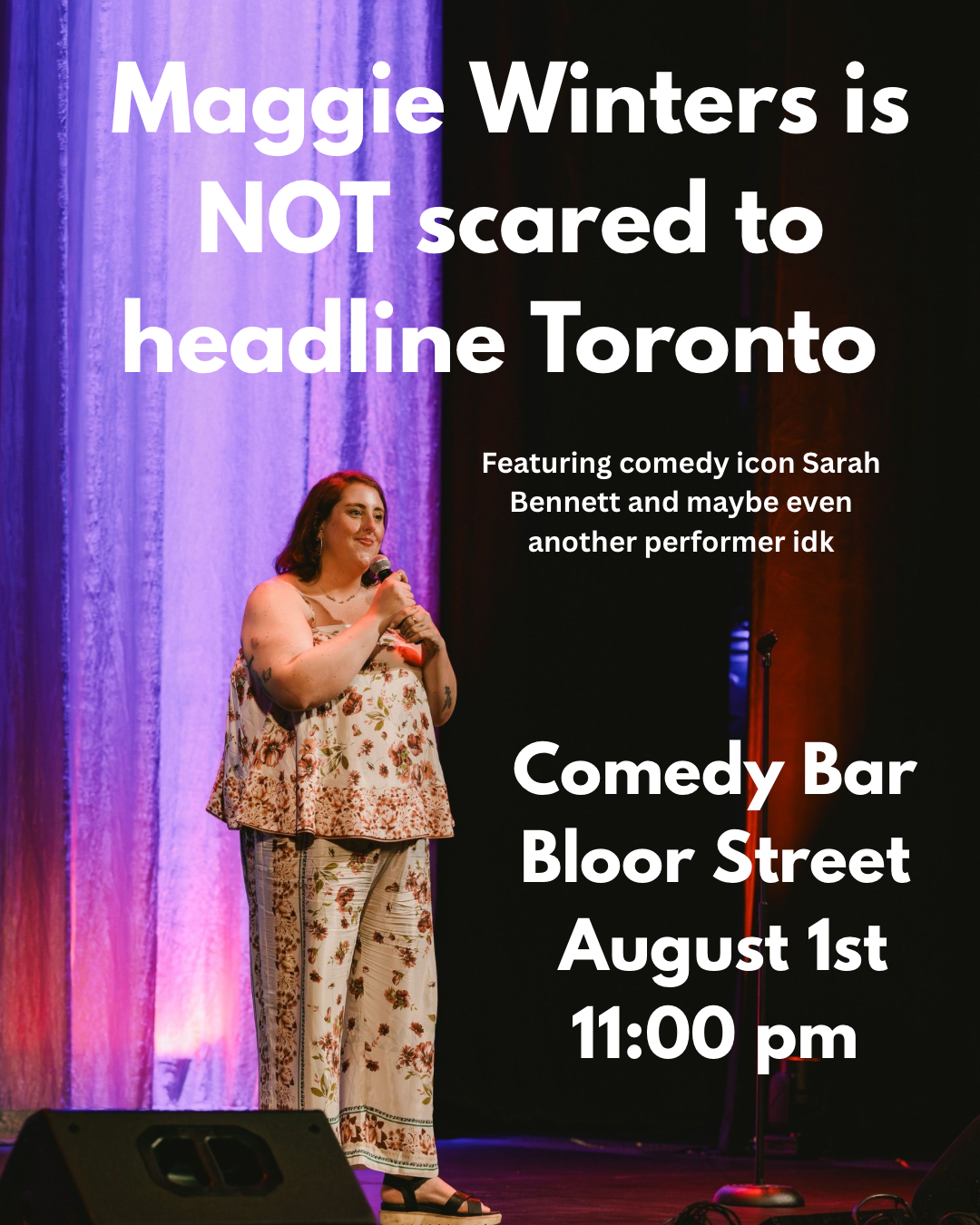Maggie Winters is NOT scared to headline Toronto.