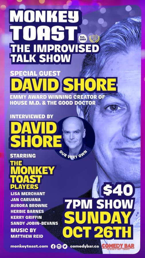 Monkey Toast: The Improvised Talk Show w/ the Emmy winning, David Shore!