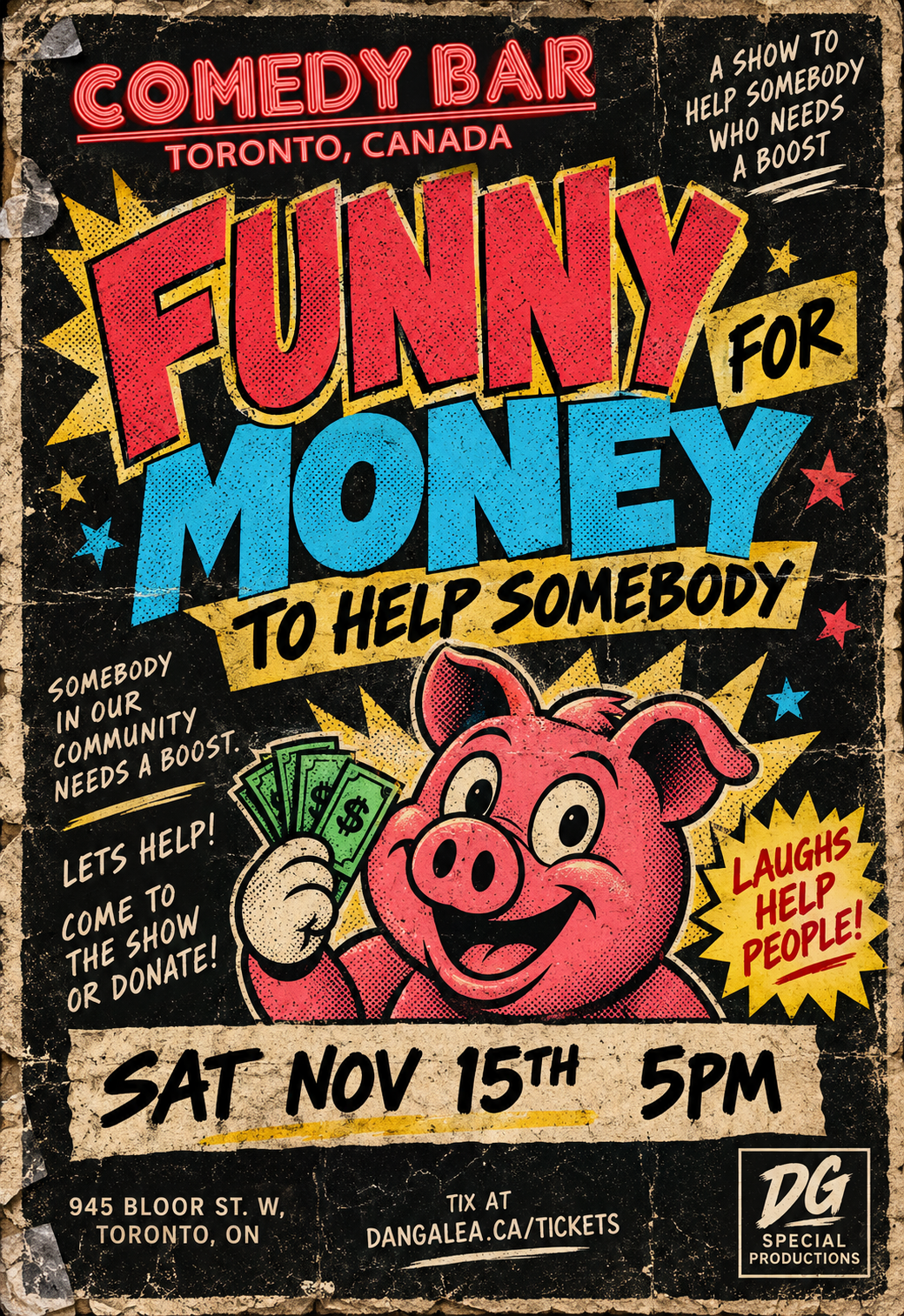 FUNNY FOR MONEY TO HELP SOMEBODY.