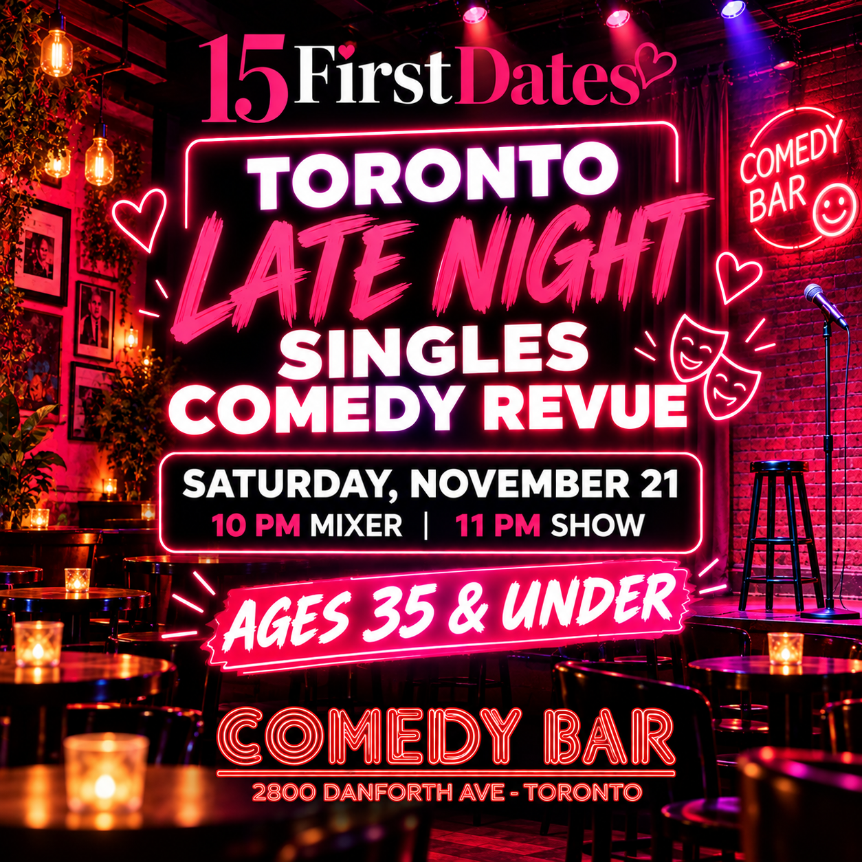 Toronto Late Night Singles Comedy Revue – Ages 35 & Under
