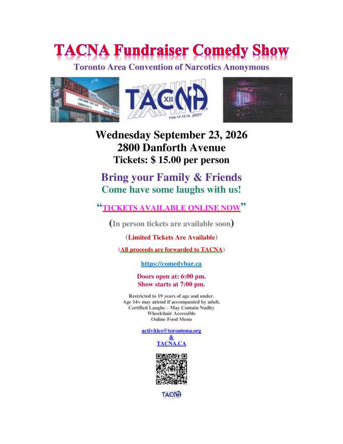 TACNA Fundraiser Comedy Show